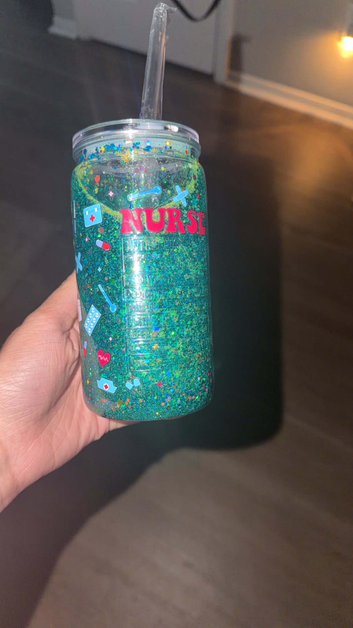 Snow globe cup nurse