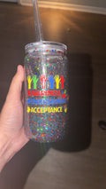 Snow globe cup autism awareness