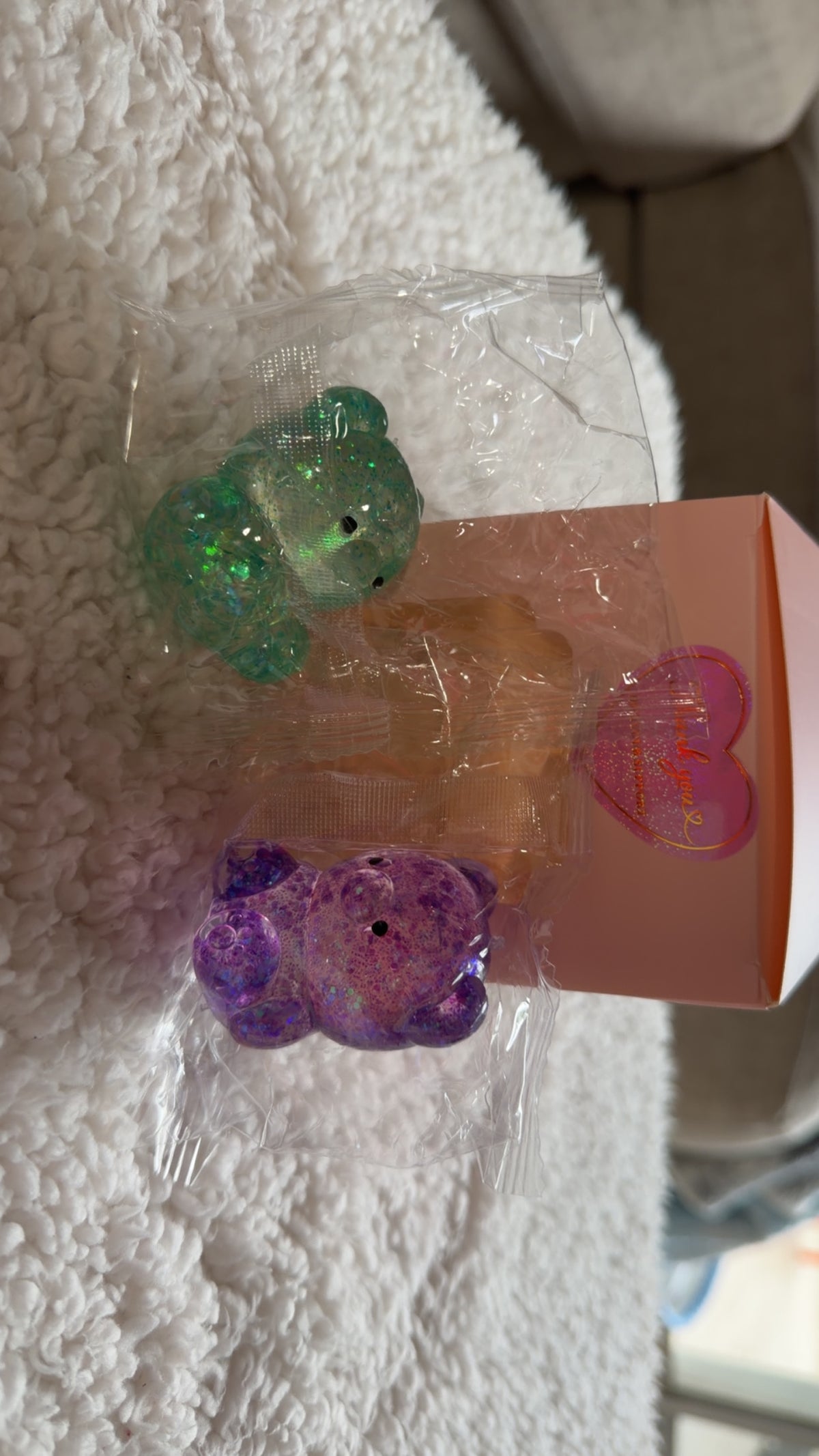 Glitter teddy bear squishie