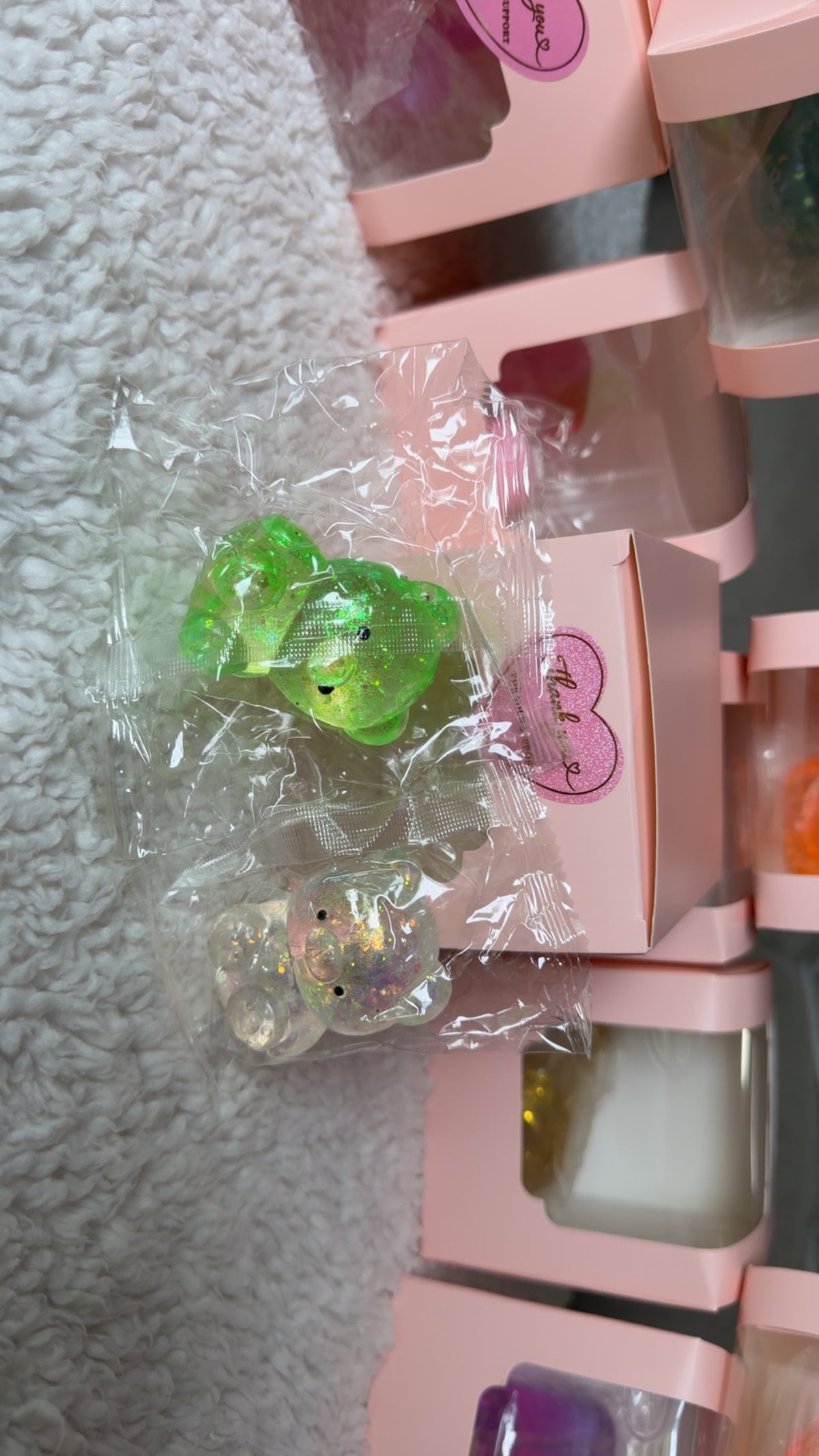 Glitter teddy bear squishy
