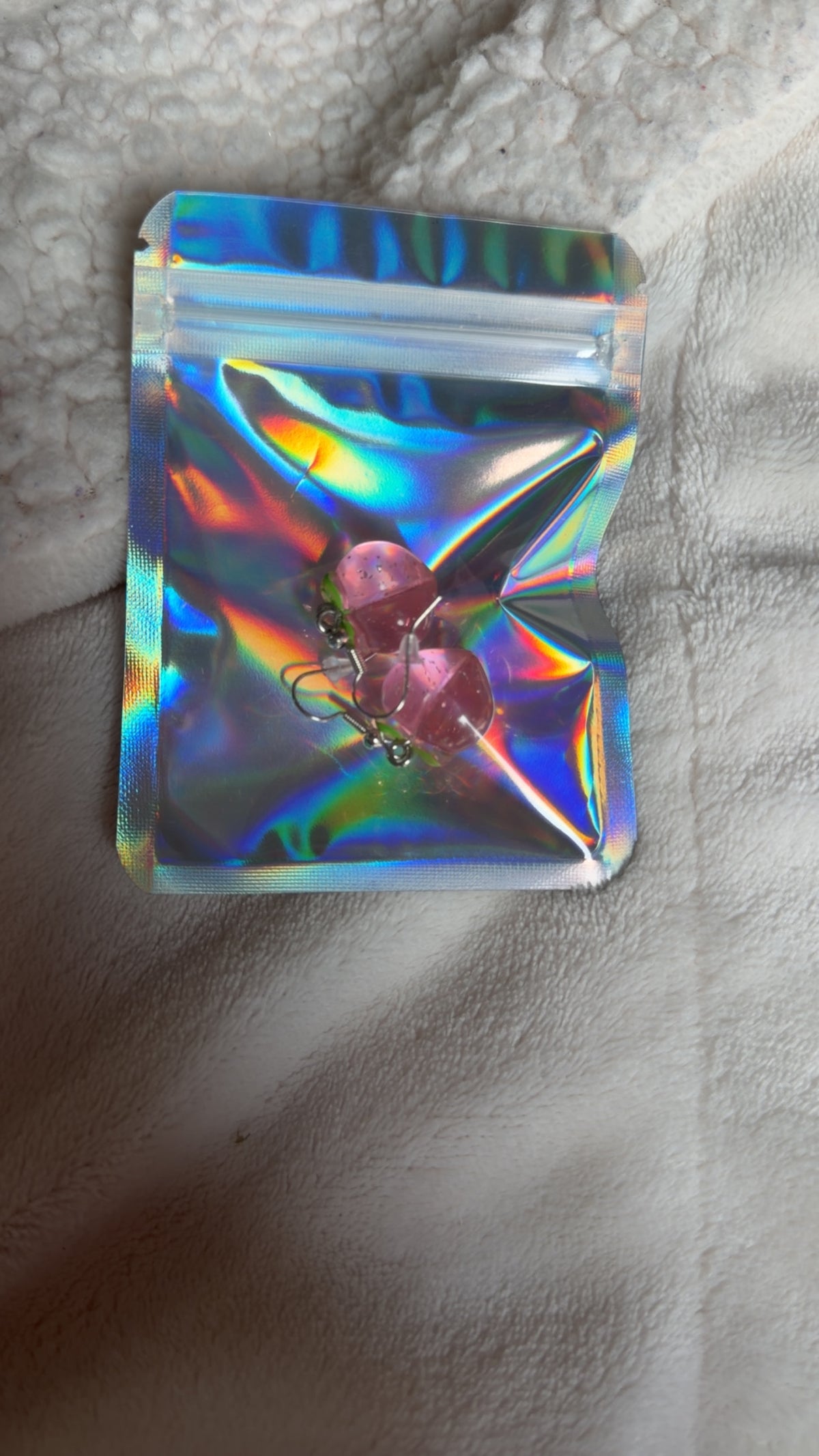 Peach earrings