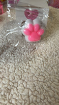 Pink & white paw squishie